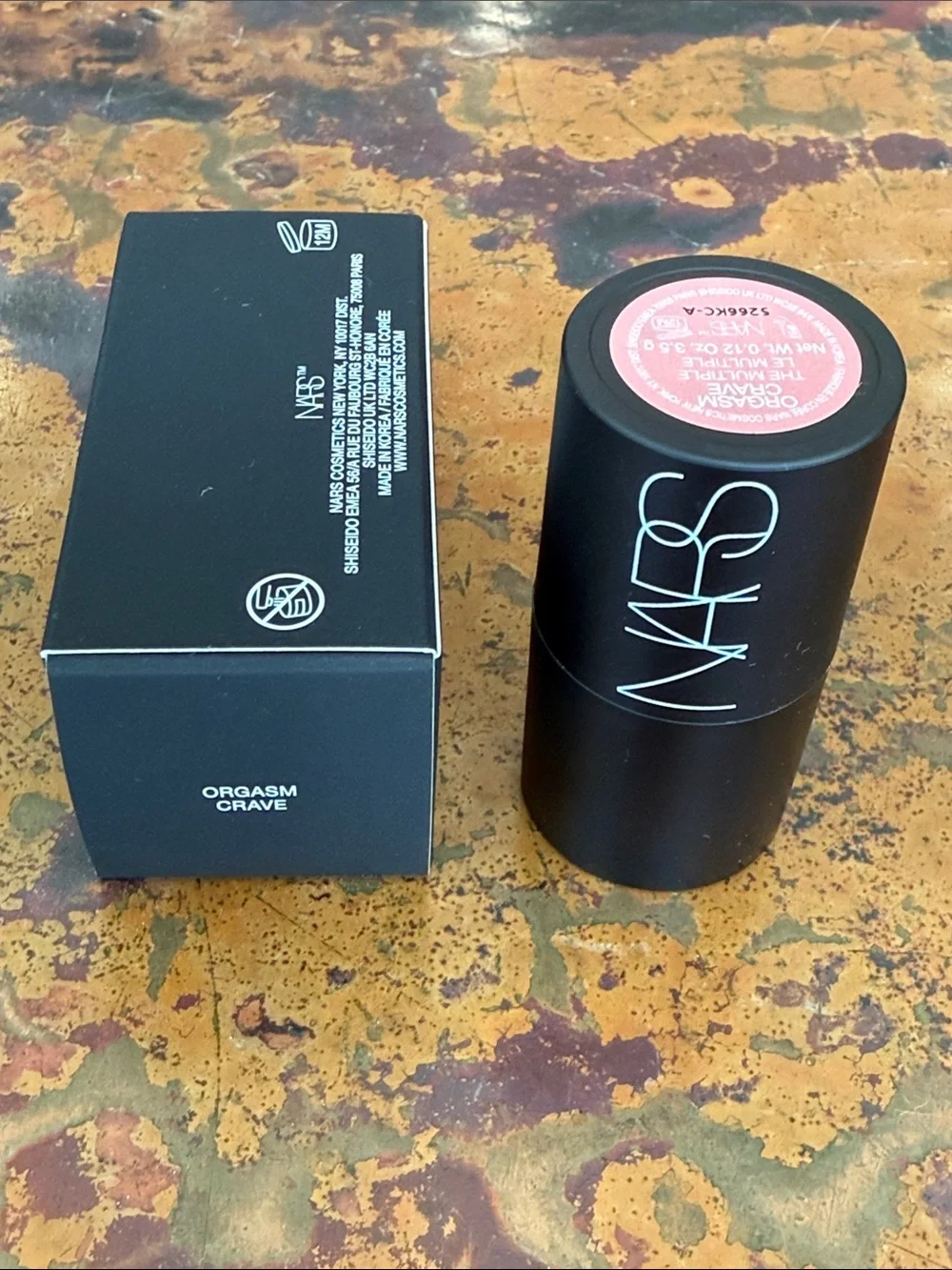 NARS The Multiple Multi Purpose Stick for Lips Cheeks Eyes-Orgasm Crave-Travel